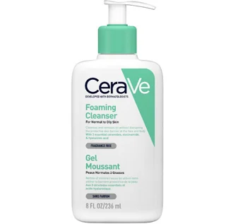 فوم شستشوی صورت سراوی Cerave – مخصوص پوست نرمال و چرب – حجم ۲۳۶میل